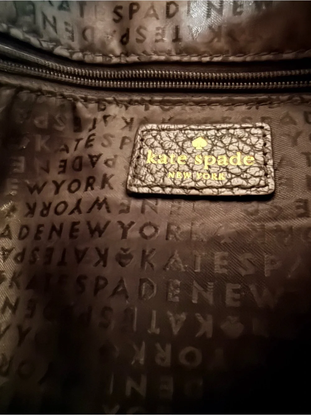 kate spade Black Pebbled Leather Crossbody Bag with Gold Accents